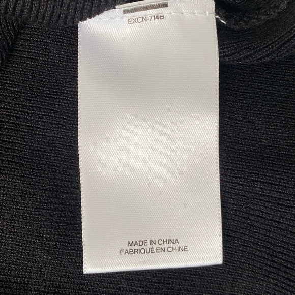 Express Women’s Black Bar Front Fitted Ribbed Knit Sweater - Picture 7 of 9